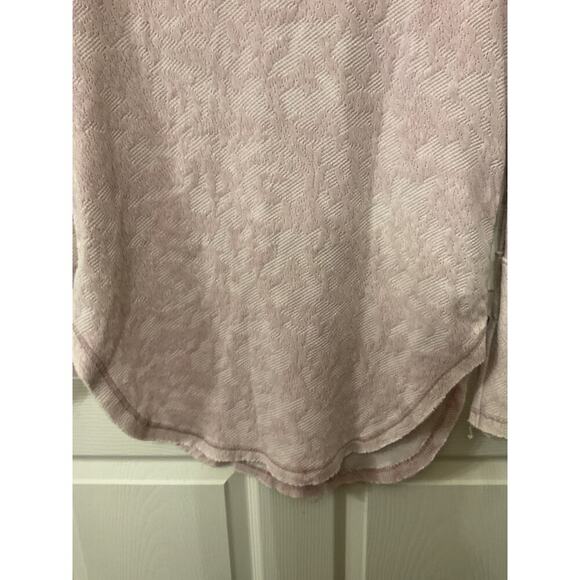RARE color! Free People Women's Pale Pink Bed of Roses Side Zip Tunic, XS - Picture 5 of 7